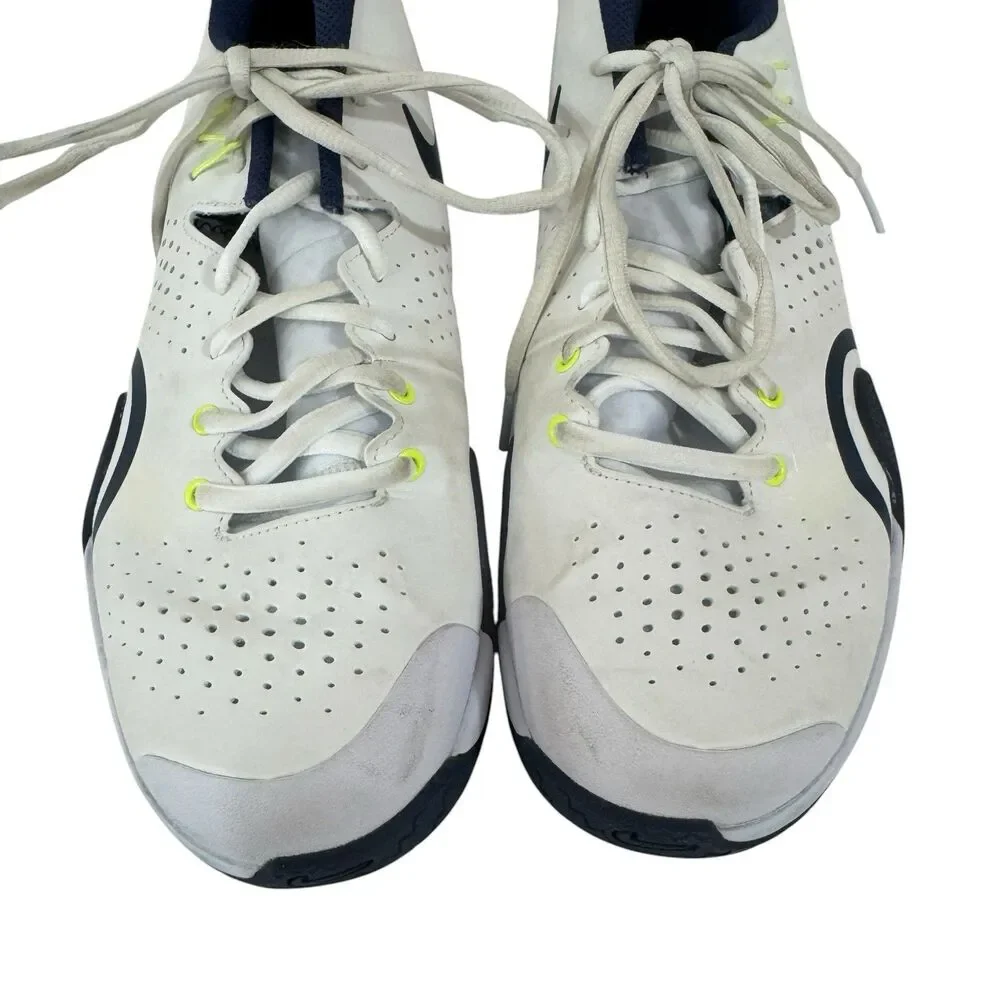 Nike Court Tech Challenge 20 Navy Hot Lime White BQ0234-103 9.5 Mens Tennis READ